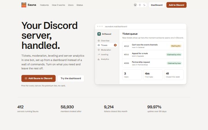 Cedar homepage, light theme